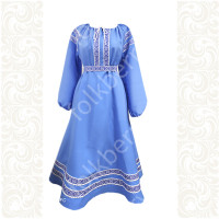 Платье Дмитра, габардин, голубое